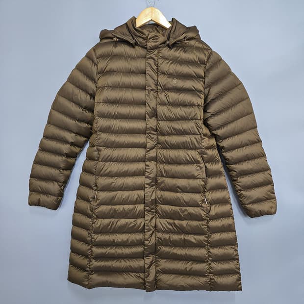코오롱스포츠 경량 롱다운 패딩 브라운 105