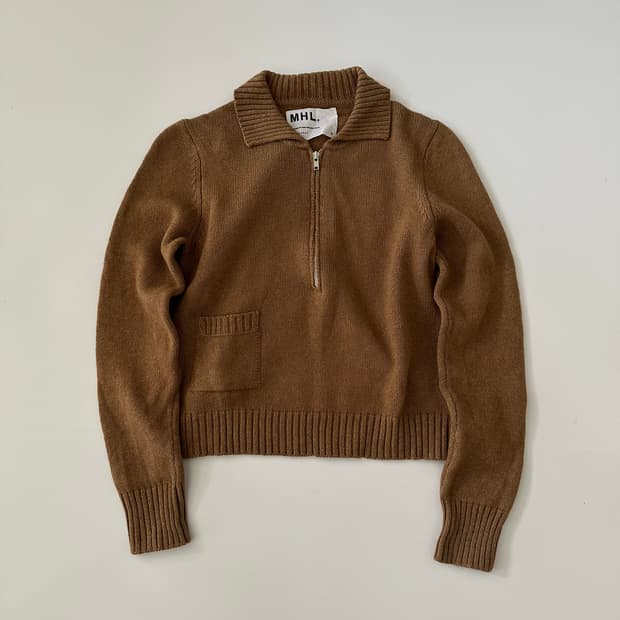 마가렛호웰 MHL 반집업 니트 티셔츠