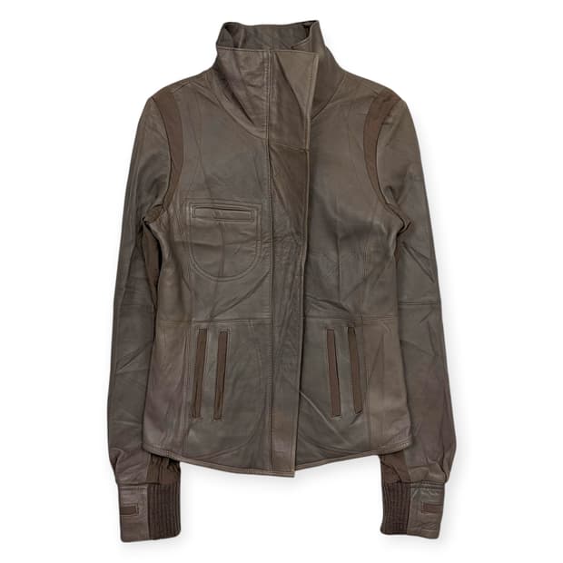 Le ciel bleu 패턴 가죽 자켓