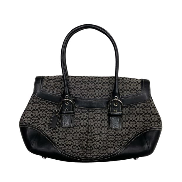 코치 y2k 시그니처 블랙 숄더백