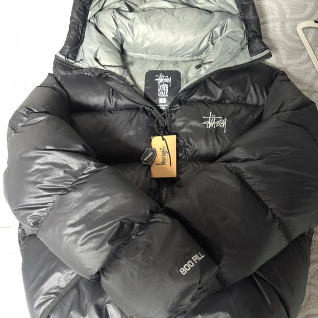 스투시 마이크로 립스탑 패딩 s