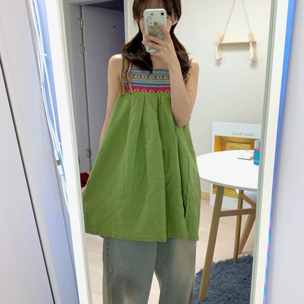 빈티지 히피 블라우스