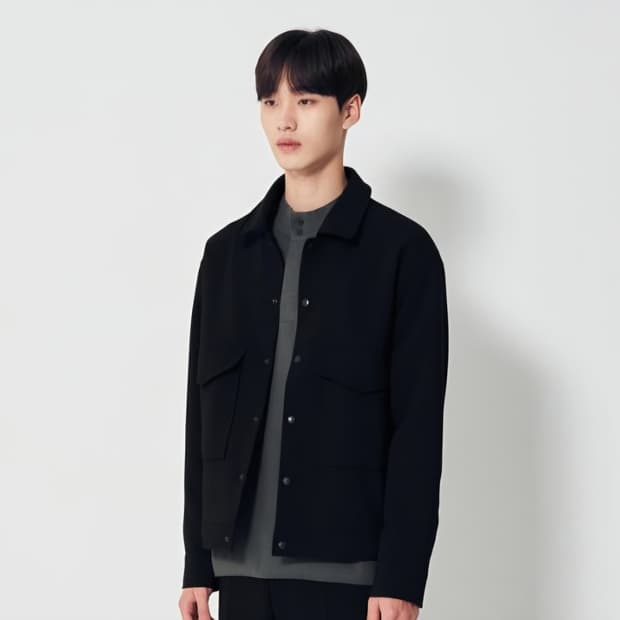 에잇세컨즈 블랙 트러커 자켓 새상품