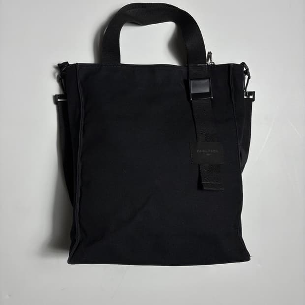 퀄팩 QUALPACK 3WAY 블랙 캔버스백 PR2340