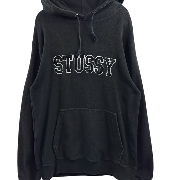 스투시 아플리케 블랙 후디1221