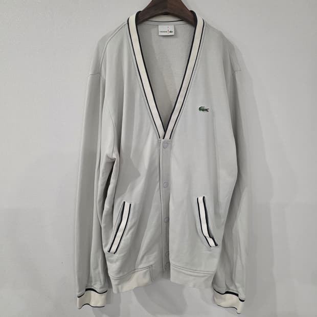 라코스테 가디건 아이보리 배색 5