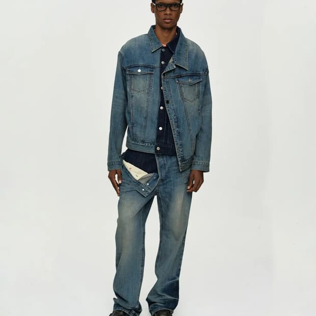 엔더슨벨 레이어드 진 LAYERED WIDE-LEG JEANS 