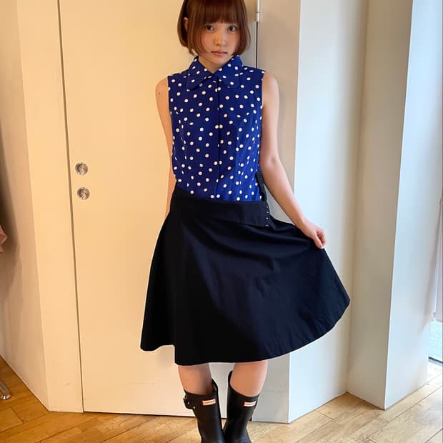 Dot layered dress
