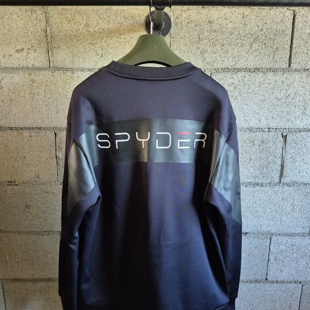 스파이더 검정색 맨투맨 티셔츠 2XL