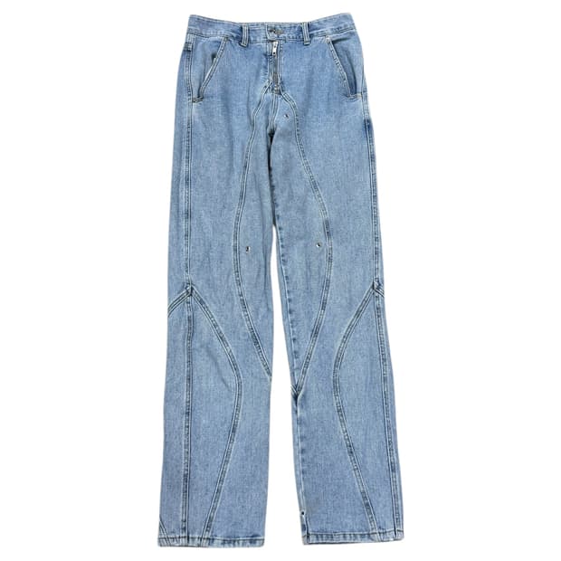 51퍼센트 터널 라이닝 트라우저 데님 팬츠 바지 라이트 블루