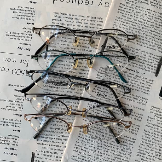 데드스탁 라운드 반무테 안경테