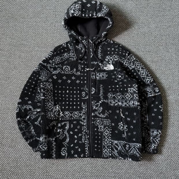 노스페이스 페이즐리 플리스 후드집업 자켓 (100-105)