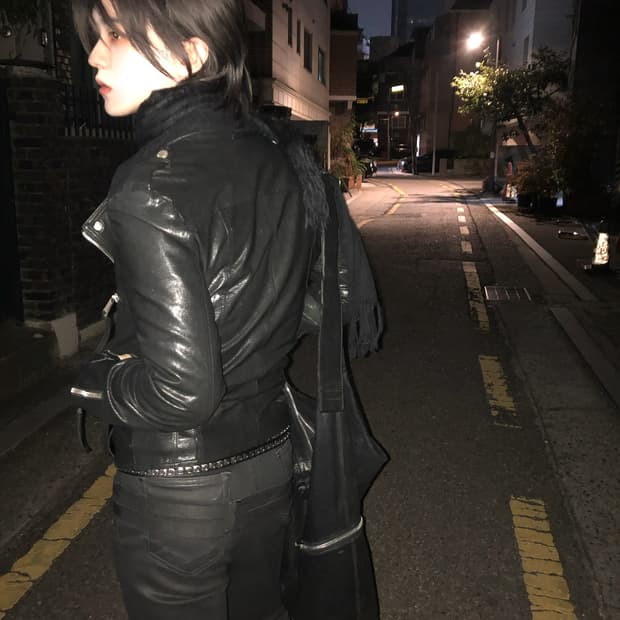 디스퀘어드 2 램스킨 레더 자켓