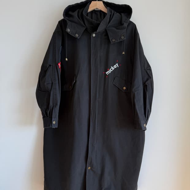 디즈니(Disney) 미키 피쉬테일 파카 야상(등판 미키 자수)