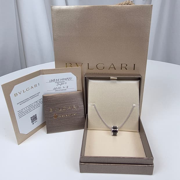 (새상품) 불가리 세이브더칠드런 목걸이 블랙 세라믹