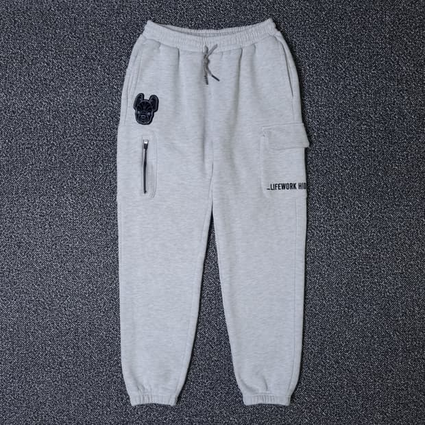[무료배송][FREE]라이프워크 남여공용 터프트 기모 조거 팬츠