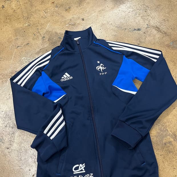 [정품/90] 아디다스 프랑스 축구 국가대표팀 트랙탑 져지 네이비 b10