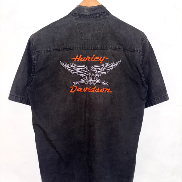 HARLEY DAVIDSON 빈티지 반팔 셔츠 / Black