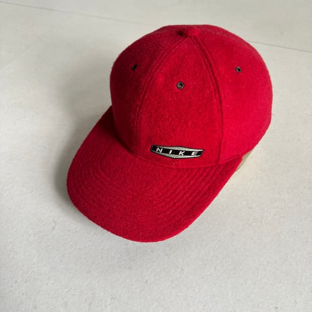 90년대 나이키 빈티지 울 혼방 캡 레드 (F9YSK) 