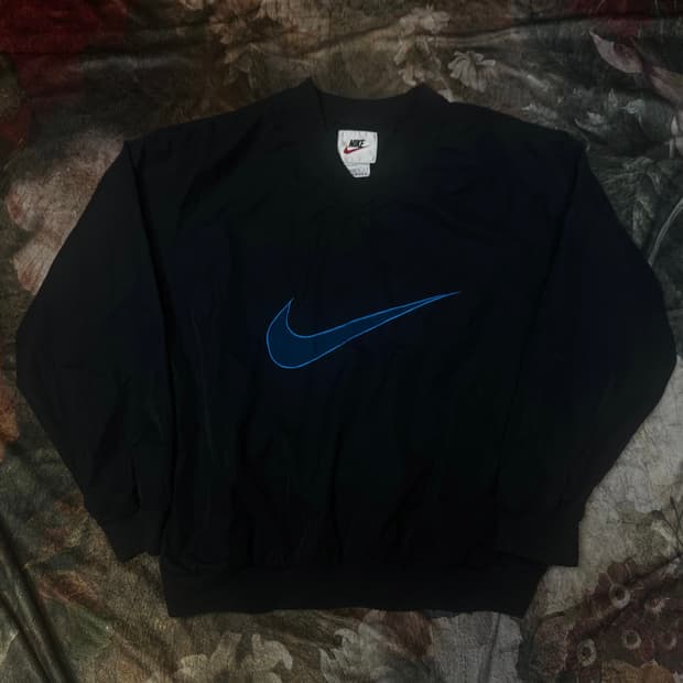 나이키 빈티지 올드스쿨 빅로고 블랙스우시웜업 L