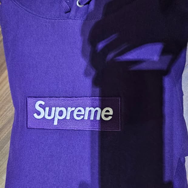 슈프림 박스로고 후드 23fw 퍼플 XL
