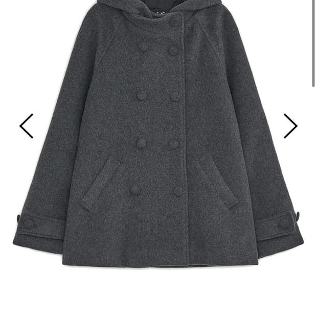 허그유어스킨 후디드 하프코트 차콜