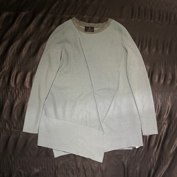 랑방 컬렉션 그린 슬림핏 니트