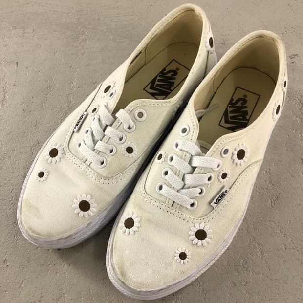 반스 어센틱 플라워 스니커즈 245