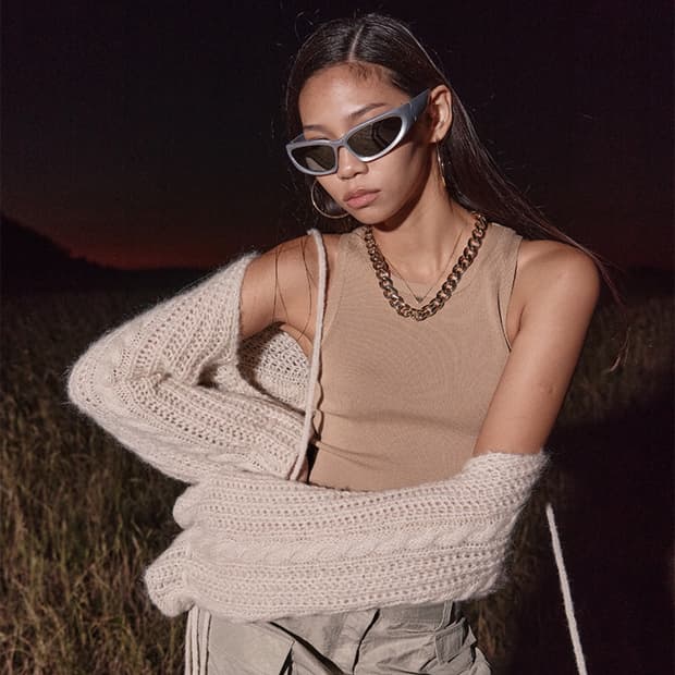 애즈이프캘리 니트 볼레로 베이지