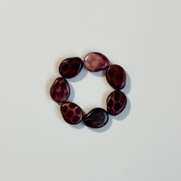 Leopard Bracelet - Wine