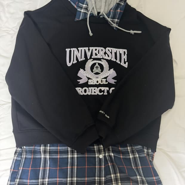 프로젝트 지알 g/r 3레이어드 탑 블랙 2 후드 판매합니다