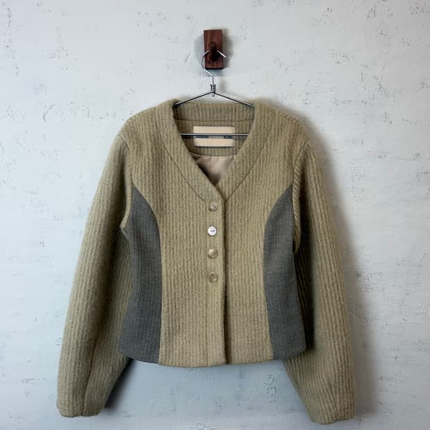 마뗑킴 볼륨 가디건 울 자켓