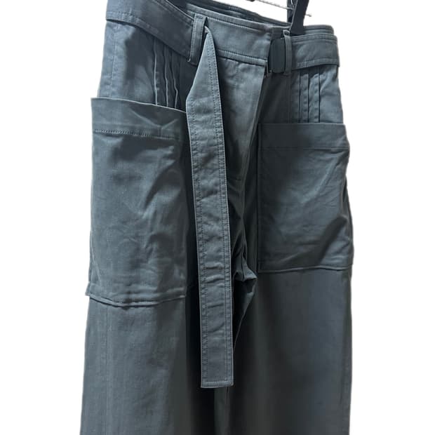 (새상품) system 하이웨스트 와이드 벨트 팬츠