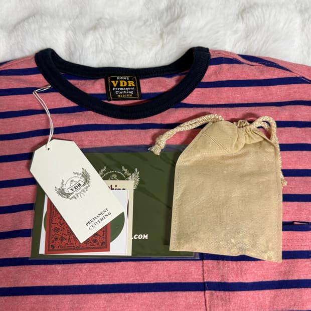 [M] VDR 롱슬리브 핑크 네이비 스트라이프