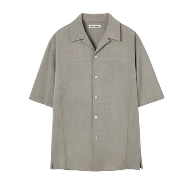 인사일런스 라이트 울 숏슬리브 셔츠 SAND BEIGE