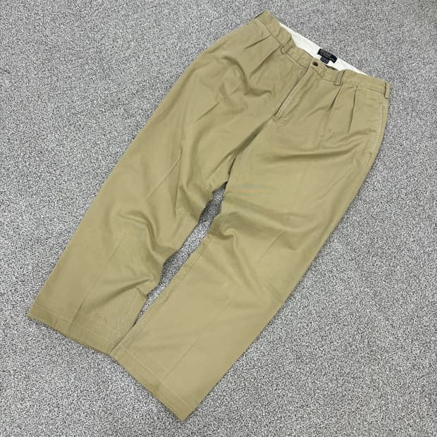 38-36 폴로 면바지 핀턱 치노팬츠 0325J