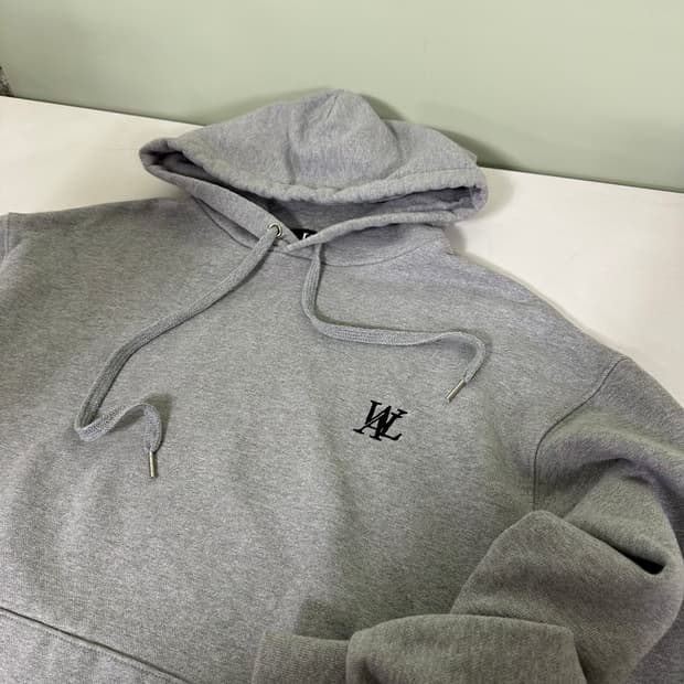 S 95 우알롱 WAL 그레이 오버핏 스웻후드티 남여공용