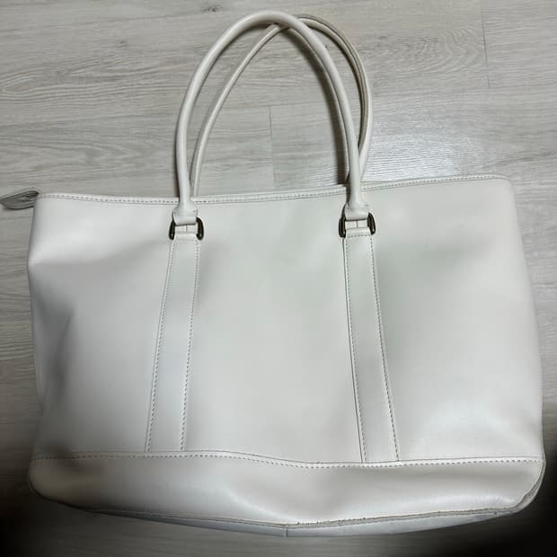 L.L.Bean 엘엘빈 화이트 레더 토트백