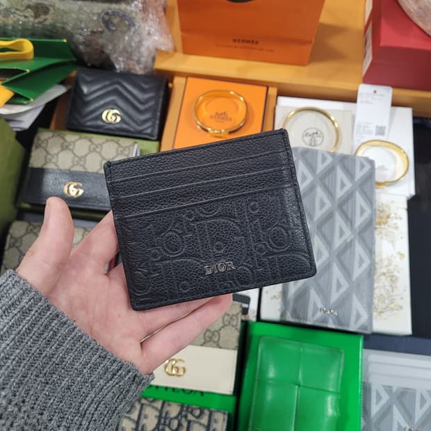 디올 그래비티 가죽 카드홀더 카드지삽