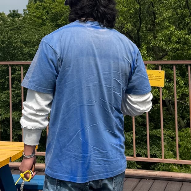 HAND-FADED BLUE T-SHIRT