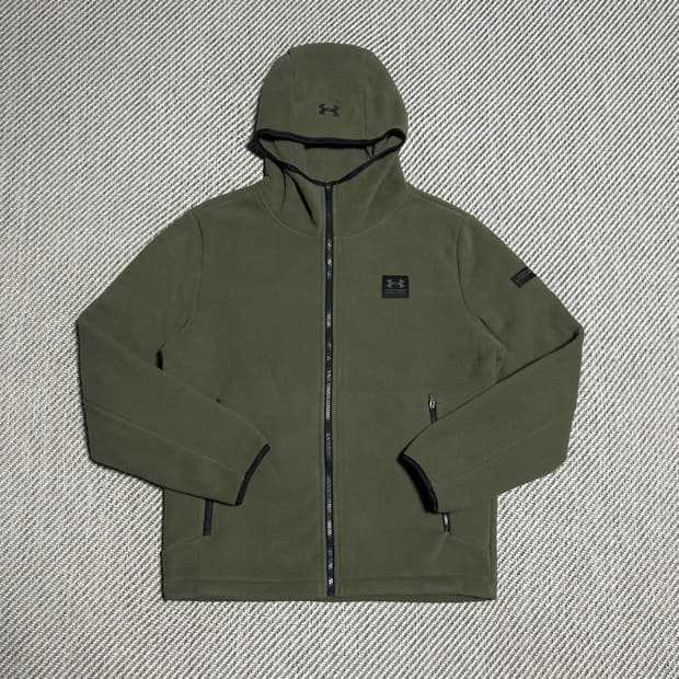 [M] Underarmour 언더아머 카키 후리스 집업 자켓