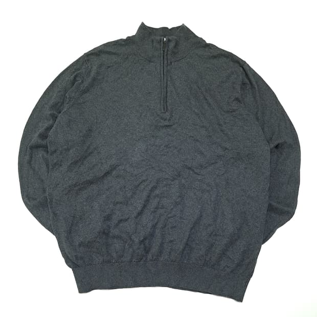 CL017 XL 엘엘빈 코튼 캐시미어 하프집업 니트