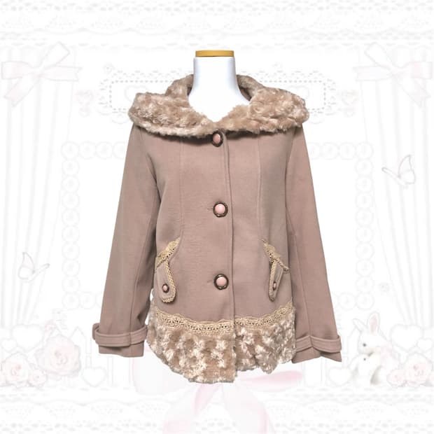 네고가능) 엑시즈팜 뮤트핑크 후드 코트 리즈리사 라떼갸루 히메갸루