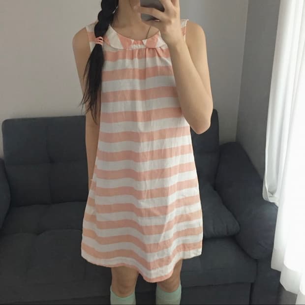 Franche lippee 히메갸루 하구미 딸기우유 스트라이프 원피스