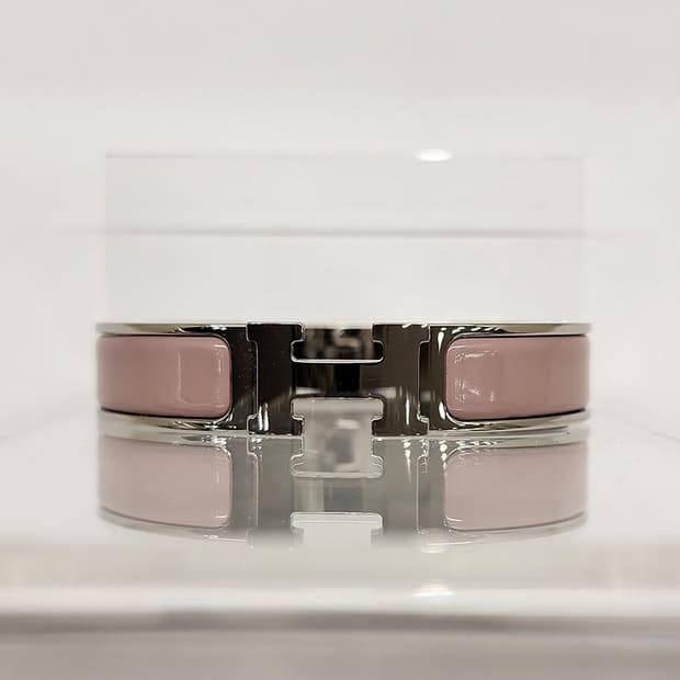 에르메스 클릭아슈 은장 PM 브레이슬릿 핑크