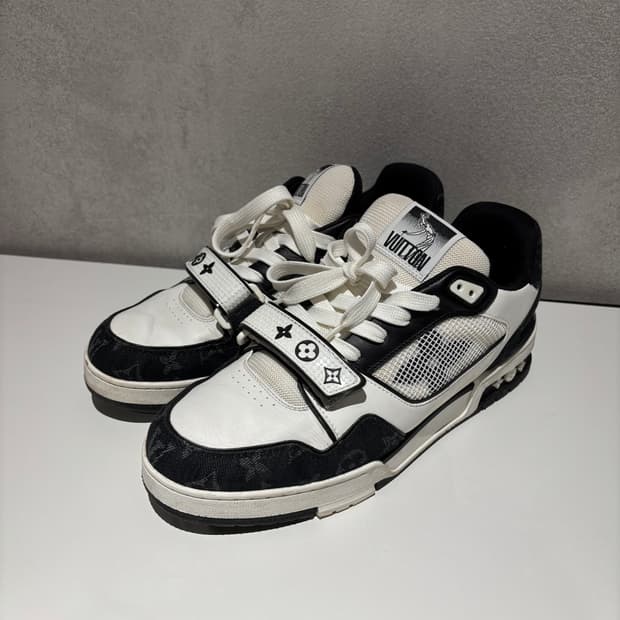 루이비통 벨크로 데님 트레이너