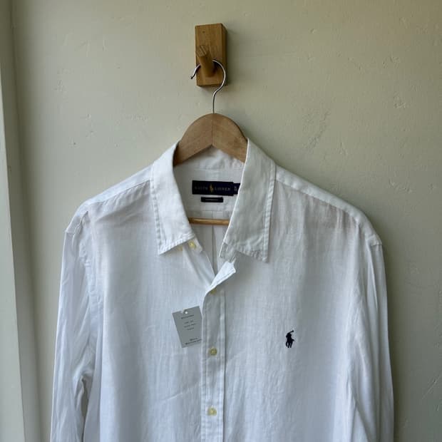 16724 - 폴로 랄프로렌 화이트 린넨 셔츠