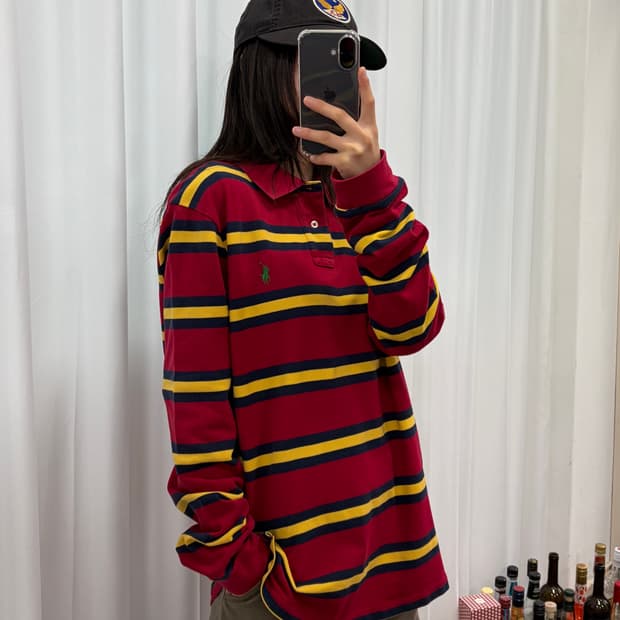 [L]폴로 랄프로렌 스트라이프 긴팔 티셔츠