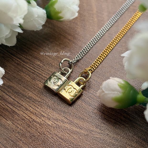 샤넬 미니 패드락 목걸이 