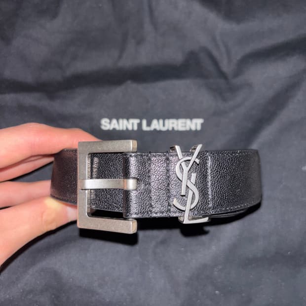 생로랑 모노그램 로고 폭 3CM벨트